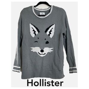Hollister Women’s Long Sleeve Winking Fox Sweater - Small